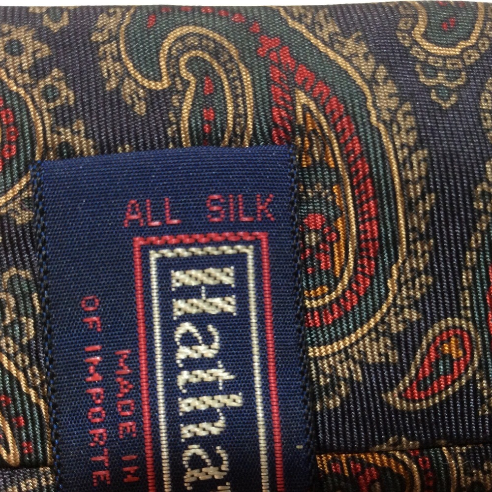 Hathaway MENS TIE NECKTIE 3.5  in  USA All Silk Black Brown Burgundy Blue Gold - Picture 12 of 12